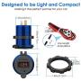 Quick Charge 3.0 Dual USB Charger Socket, ADSDIA Waterproof Aluminum Power Outlet Fast Charge with LED Voltmeter & Wire Fuse DIY Kit for 12V/24V Car Boat Marine Motorcycle Truck Golf Cart and More
