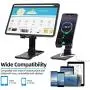 Cell Phone Stand, FONKEN Height Angle Adjustable Phone/Tablet Stand Holder for Desk Fully Foldable Desktop Phone Holders Cradle Dock Compatible with iPhone, iPad, Tablets All Smartphones (4&quot-13&quot)