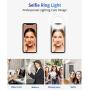 Selfie Ring Light, SYOSIN Rechargeable Portable Clip-on Ring Light for Phone Laptop and Camera, with Adjustable 3 Light Modes and 40 LED Selfie Light for Photography,Camera Video and Girl Makes up