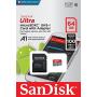SanDisk 64GB Ultra MicroSDXC UHS-I Memory Card with Adapter - 100MB/s, C10, U1, Full HD, A1, Micro SD Card - SDSQUAR-064G-GN6MA