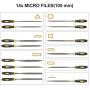 Topec 18Pcs File Set, Swiss Pattern Files, Round and Flat File Kits are Made of High Carbon-Steel, Ideal Wooden Hand Tool for Woodwork, Metal, Model & Hobby Applications