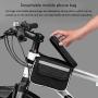 MARXIAO Touch Screen Mountain Bike Front Beam Bag, Waterproof Saddle Bag Tube Bag Mobile Phone Bag Riding Equipment Accessories