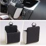 Helen-Box - Car Storage Box Hanging Holder Storage Bags PU Leather Car Mobile Phone Holder Bag Pocket Organizer Car Accessories
