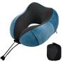 Travel Pillow, Neck & Cervical Pillows Pure Memory Foam Head Support Super Soft for Sleeping Rest, Airplane Car Bus & Home with Machine Washable Cover, Reusable Bag & Large Side Cellphone Pocket -Blue Travel Pillow, Neck & Cervical Pillows Pure Memory Foam Head Support Super Soft for Sleeping Rest, Airplane Car Bus & Home with Machine Washable Cover, Reusable Bag & Large Side Cellphone Pocket -Blue