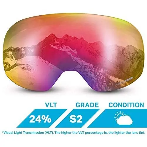 WildHorn Outfitters Roca Extra/Replacement Frameless Snow Goggle Lens WildHorn Outfitters Roca Extra/Replacement Frameless Snow Goggle Lens