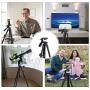 Cell Phone Tripod Nagnahz 55inch Selfie Stick Tripod with Bluetooth Remote 360 Panorama Pan Head Travel Portable Tripod Stand for Mobile Phones iPhone Xs/Xr/Xs Max/X/8/Galaxy Note 9 Aluminum Black