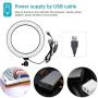 chiak Practical USB Interface Brightness Adjustable Fill Light Beauty Lamp On-Camera Video Lights