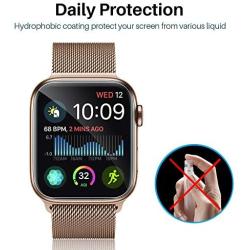 [6 Pack] L K Screen Protector for Apple Watch 44MM Series 5/4 , [Full Coverage] [Self Healing] Bubble Free for iWatch 44MM Flexible TPU HD Clear Film