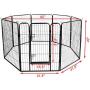 fam famgizmo Heavy Duty Foldable Metal Exercise Pen & Pet Playpen Puppy Cat Exercise Fence Barrier Playpen Kennel, Outdoor & Indoor,8/16 Panels