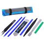 Professional Opening Pry Tool Repair Kit with Non-Abrasive Nylon Spudgers and Anti-Static Tweezers, 8 Piece Set