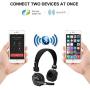 Trucker Bluetooth Headset Wireless with Noise canceling Microphone, On-Ear Wireless Headphones with Mic,Over The Head Earpiece for iOS & Android Mobile Phone, Skype, Truck Drivers, Call Center,Voip