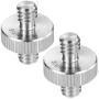 SMALLRIG 1/4" to 1/4" Male Threaded Screw Adapter Double Head Stud for Camera Cage Monitor LED Microphone, Pack of 2-828