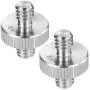 SMALLRIG 1/4" to 1/4" Male Threaded Screw Adapter Double Head Stud for Camera Cage Monitor LED Microphone, Pack of 2-828