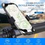 YQXCC Bike Phone Mount Bicycle Motorcycle Holder, 360° Rotation Bike Phone Holder, Bike Accessories, Universal Cradle Clamp for iOS Android Smart Phone (Black)