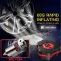 ROCKBIRDS Portable Air Compressor for Car Tires, 12V DC Auto Tire Pump with LED Light 150PSI for Car Tires,Basketball,Bicycle,Motorcycle,Balls