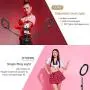 6.6" RGB Selfie Ring Light, Double LED Ringlight 3200-6500K with Mirror & Tripod Stand for Live Stream/Make Up/YouTube/TikTok/Photography/Video Recording Compatible with iPhone & Android Phone