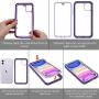 OTBBA iPhone 11 Case, Full-Body with Built-in Screen Protector Heavy Drop Protection Shock Absorption Cover Case Designed for iPhone 11-6.1 inch (Purple-Clear)