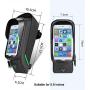 MUMA Bike Frame Bag,Waterproof and Sunshade Bike Pouch Bag,Bicycle Storage Bag with Headphone Hole,for Smart Phone Below 6.2 Inch