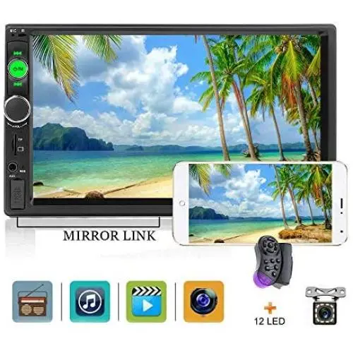 Car Stereo 2 din car Radio 7" HD Player MP5 Touch Screen Digital Display Bluetooth Multimedia USB 2 Din Double Din Autoradio Mobile Phone Interconnection with 12 LED Car Backup Camera Car Stereo 2 din car Radio 7" HD Player MP5 Touch Screen Digital Display Bluetooth Multimedia USB 2 Din Double Din Autoradio Mobile Phone Interconnection with 12 LED Car Backup Camera