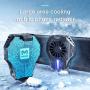 Anonyme Mobile Phone Radiator Portable Gaming Cooler Wireless Phone Handle Mini Controller with Cooling Fan for PUBG Mobile Black