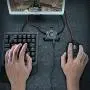 for The Bluetooth Gamepad Game Controller Mouse Keyboard Converter ADF Adapter Mobile to iOS Android Phone for PC Plug and Play