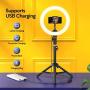 Meifigno 10" Ring Light with Tripod Stand [Dual Phone Holders][3 Light Modes][10 Levels], 10 Inch LED Selfie Ring Light for Video Conference & Live Stream, Compatible with iPhone, Samsung, Pixel Etc