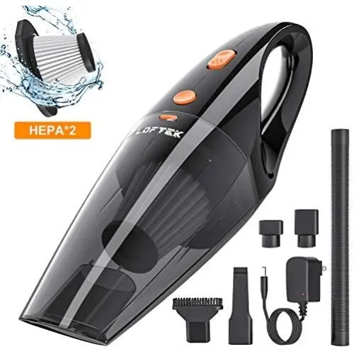 LOFTEK Car Vacuum Cordless - Handheld Portable Car Vacuum Cleaner with High Power Professional Vacuum for Car - Wet&Dry Use