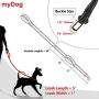 MyDog 5 Feet Reflective Dog Car Seat Belt Leash with 2 Cushioned Handles