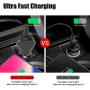 Cigarette Lighter Phone Mount, Dual USB PD QC 3.0 Quick Charge, Fast Car Charger Cell Phone Holder Cradle Compatible with iPhone 11 Pro XS MAX X XR 8 7 Plus Samsung Galaxy S10 S9 S8 Plus Note 10 9 8