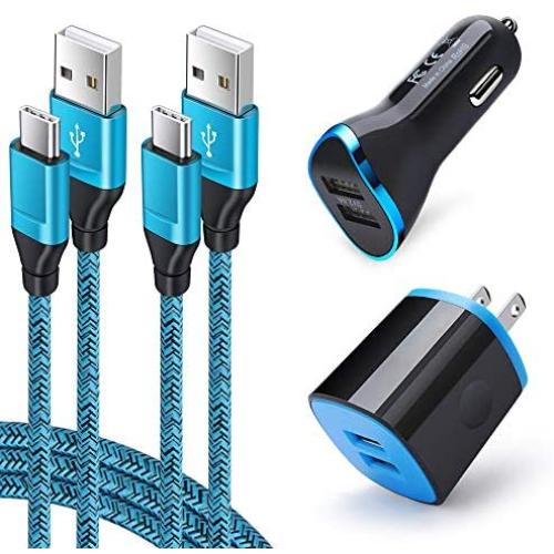 USB C Car Charger for Google Pixel XL 2/2xl 3/3xl 4/4xl 5/5xl 3a/4a, Samsung Galaxy S20 A20 S10e A10e A01 A50 A70 Note10 9, Car Charger Adapter, Wall Plug Charging Block, Type C Fast Charging Cable