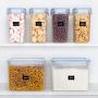 Vtopmart Airtight Food Storage Containers 6 Pieces - Plastic PBA Free Kitchen Pantry Storage Containers for Sugar,Flour and Baking Supplies - Dishwasher Safe - 24 Labels