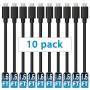 USB Cable Pack,Mopower 10 Pcs 1.6FT High Speed USB 2.0 A Male to Micro B Charge and Sync Cables for Samsung Galaxy,HTC,BlackBerry and Motorola Smartphones & Tablets Black (10-Pack)