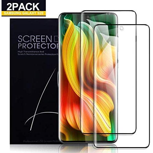 [2 Pack] Yersan Samsung Galaxy S20 Screen Protector, (Ultrasonic Fingerprint Compatible) (3D Full Edge Covered) Anti-Scratch Case Friendly HD Clear Protective Film for Samsung Galaxy S20 5G (6.2 Inch)
