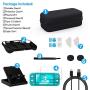 Delamu Accessories Kit Compatible with Nintendo Switch Lite, Large Carrying Case+ Protective Case + Tempered Glass and More for Nintendo Switch Lite Accessories Kit (Renewed)
