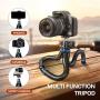UBeesize Flexible Cell Phone Tripod, Mini Travel Tripod Stand with Wireless Remote Shutter, Universal Adapter Compatible with iPhone, Android, GoPro, DSLR, Action Camera. (Blue)