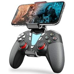 IFYOO PS4 Wireless Controller Compatible Gamepad with Mobile Games MFi Games for iPhone/iPad(iOS 13 or Above), Mac OS, Android(Ver. 10 or Above) Phone/Tablet/TV, for Playstation 4 - Black&Silver