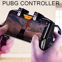 dissylove Four - Finger Linkage Game Handle, K21 PUGB Helper, Peace Elite Fast Shooting Button Controller for PUBG Rules of Survival Game Trigger Joystick Gamepad for 4-6.5" iOS & Android Phone