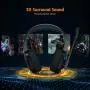 Gaming Headset for Xbox One, PS4 Gaming Headset with 7.1 Surround Sound Stereo, Noise Canceling Over Ear Headphones with Mic, LED Light, Soft Memory Earmuffs for Nintendo Switch, PC, Mac, Laptop