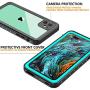 Huakay iPhone 11 Waterproof Case, Full Body 360° Protective Shockproof Dirtproof Sandproof IP68 Phone Case for iPhone 11 (6.1inch)(Blue/Clear)