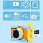 Dessports Kids Digital Cameras for Girl - Selfie Rechargeable Child Mini Toddler Toy Camera for Kids 2.4Inches HD Screen Video Camcorder with Flash Light for 4-8 Years Old Boys
