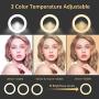 Ring Light with Tripod Stand, SONATA 10" LED Selfie Makeup Light with iPhone Tripod and Phone Holder for Tiktok Makeup YouTube Video Photography Live Stream, Dimmable for iPhone Android