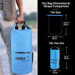 NIUJNE Waterproof Dry Bag 20L Floating Dry Backpack with Waterproof Phone Case Fishing Boating Kayaking Swimming Surfing Rafting Gifts for Men and Women