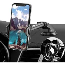 RAXFLY Phone Car Holder Mount - Windshield/Air Vent/Dashboard Cell Phone Holder for Car Universal Mount Stand Compatible with iPhone 11 Samsung S20