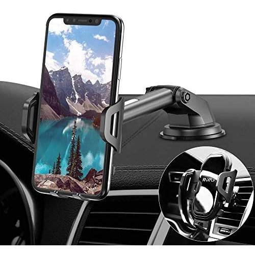 RAXFLY Phone Car Holder Mount - Windshield/Air Vent/Dashboard Cell Phone Holder for Car Universal Mount Stand Compatible with iPhone 11 Samsung S20