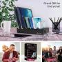 TIMSTOOL 6 USB Charging Station for Multiple Devices - No Buzz - LED Indication - Smart Fast Charging Dock Compatible with iPhone iPad Cellphone Black