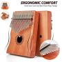 SOUIDMY Kalimba Thumb Piano, 17 Key Kalimba Finger Piano with Protective Box, Tune Hammer, Study Instruction, Portable Mbira instruments for Adults, Gifts for Musicians Beginners Kids