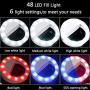 XINBAOHONG Selfie Ring Light [Rechargeable Battery] 48 LED Clip on Fill Light for Smartphone Photograpy,Camera Video, Girl Makeup.(Green)