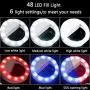 XINBAOHONG Selfie Ring Light [Rechargeable Battery] 48 LED Clip on Fill Light for Smartphone Photograpy,Camera Video, Girl Makeup.(Green)