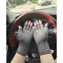 Arthritis Compression Gloves Fitness Gloves Relieve Pain from Rheumatoid，Relieve Carpal Tunnel Ache, Breathable Moisture Wicking Fabric, Fingerless for Dailywork for Men Women (Grey, Large)
