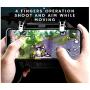 Mobile Game Triggers-Mobile Game Controller with 4000mah Power Bank&Blue Light Cooling Fan for Fortnite PUBG - L1R1 Mobile Game Joystick Gamepad Grip for 4-6.5" Android and iOS